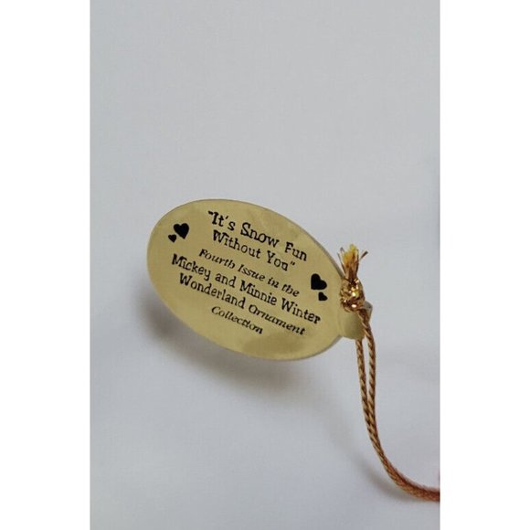Mickey Mouse Snow Globe Ornament IT'S SNOW FUN WITHOUT YOU Bradford #A0169 COA - Picture 9 of 12
